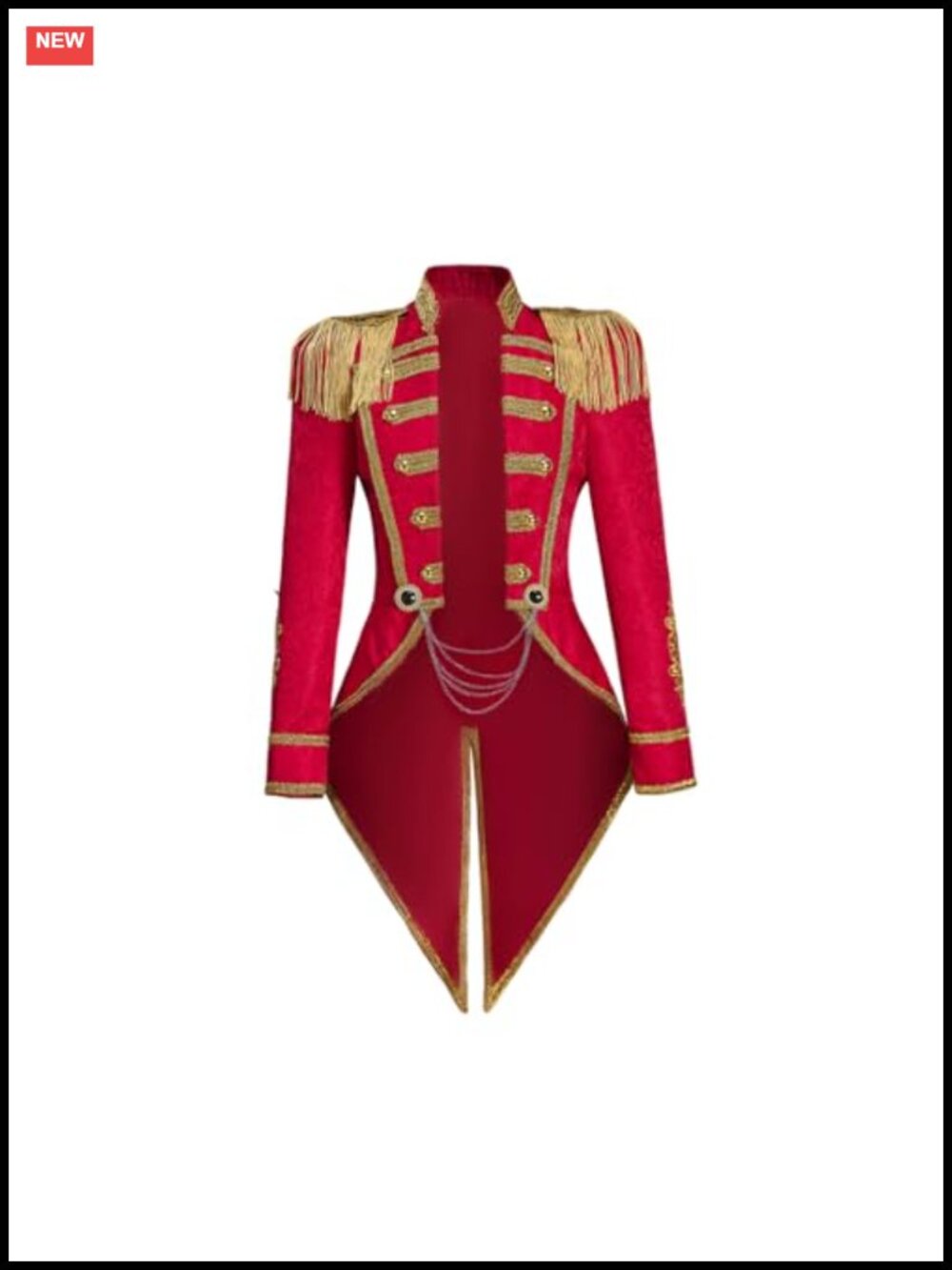 Ringmaster Tailcoat Tassel Jacket Long Sleeve Circus Costume